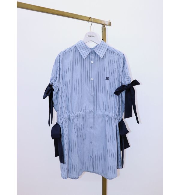 jouetie「ウエストリボンチュニックシャツ」|シャツ・ブラウス|ブルー