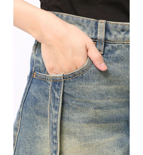 jouetie「スカートドッキングルーズパンツ」|デニム|