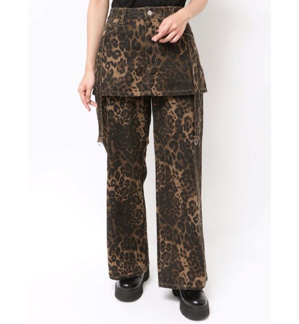 jouetie「スカートドッキングルーズパンツ」|デニム|