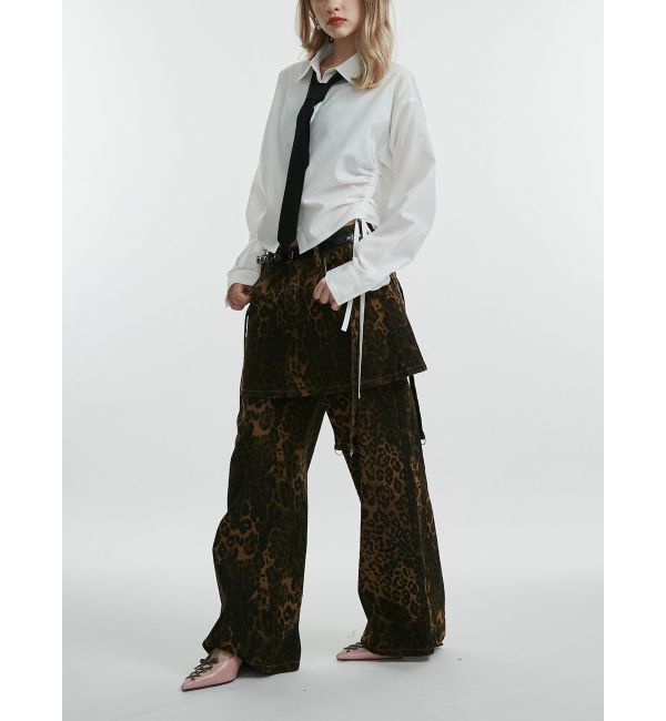 jouetie「スカートドッキングルーズパンツ」|デニム|