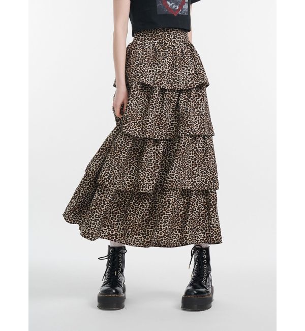 jouetie「パターンティアードロングスカート」|スカート|ブラウン