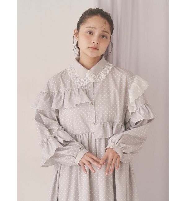 merry jenny「フリルドットデコレーションワンピース」|ワンピース|