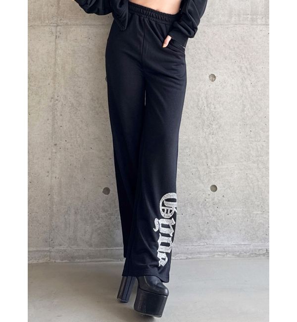 GYDA「GYDAラメフレアパンツ【SETUP着用可】」|その他|ブラック