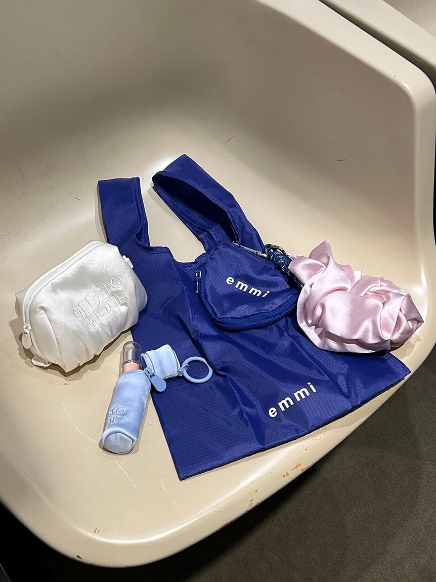 emmi atelier「【10th】ハートチャーム付きエコバッグ」|エコバッグ|