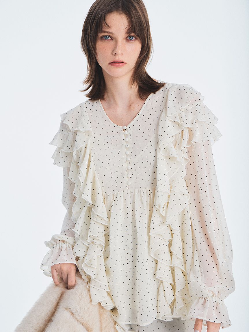 FURFUR「フリルチュニックブラウス」|シャツ・ブラウス|OWHT