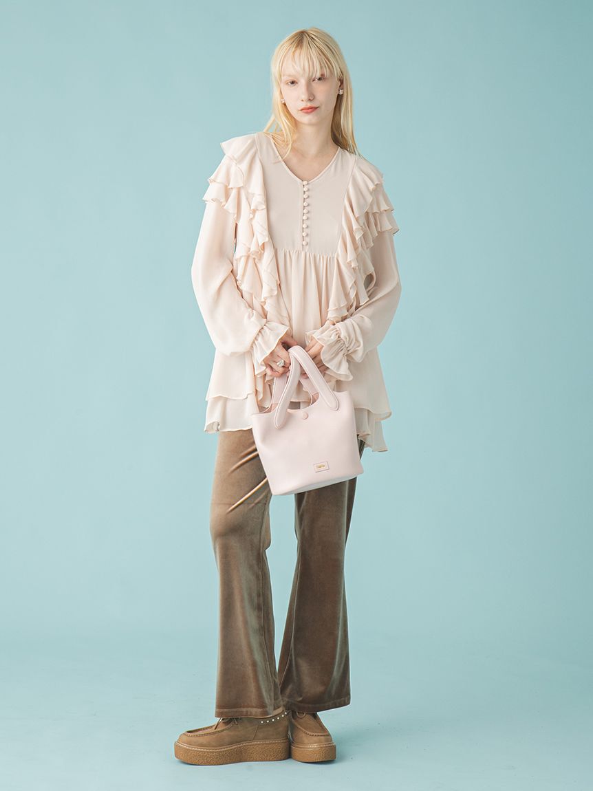 FURFUR「フリルチュニックブラウス」|シャツ・ブラウス|