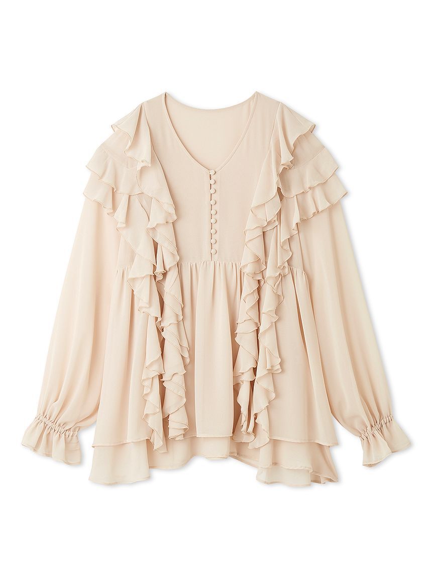 FURFUR「フリルチュニックブラウス」|シャツ・ブラウス|