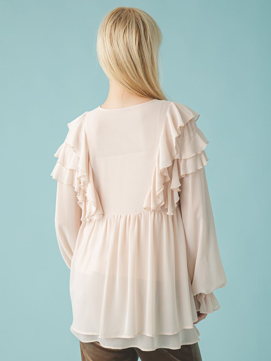 FURFUR「フリルチュニックブラウス」|シャツ・ブラウス|