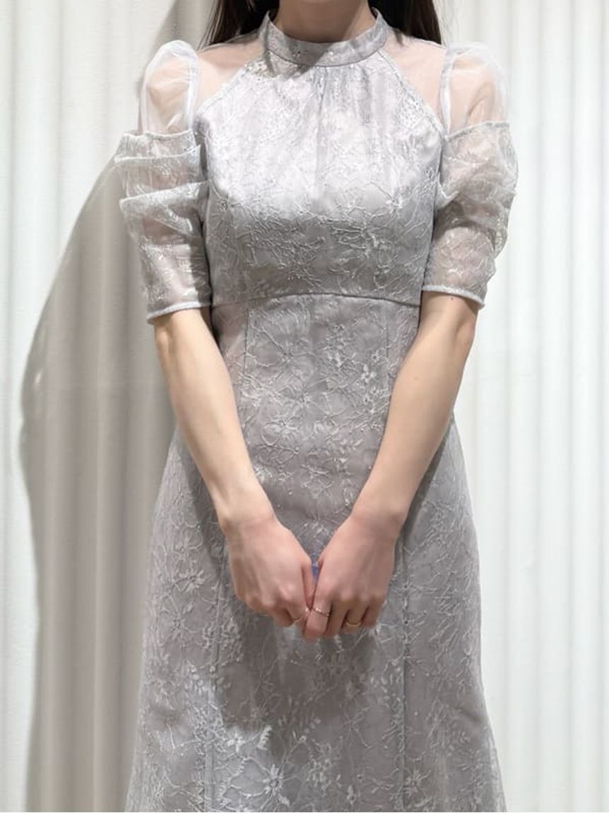 SNIDEL「スパンコールレースドレス」|ドレス|