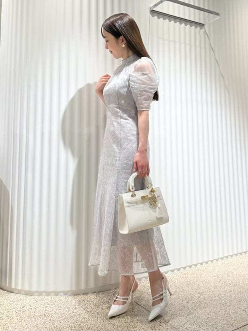 SNIDEL「スパンコールレースドレス」|ドレス|