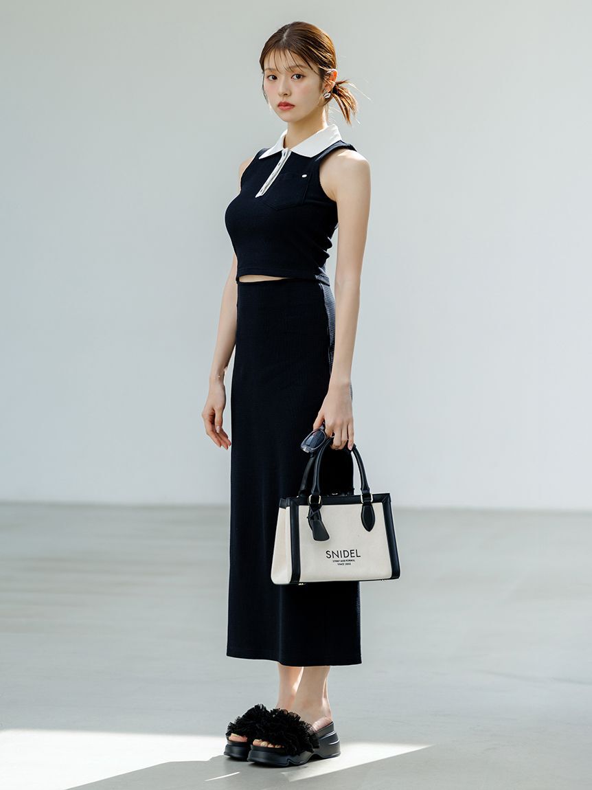 SNIDEL「キャンバスロゴバッグ」|ハンドバッグ|