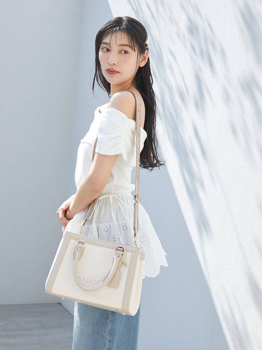 SNIDEL「キャンバスロゴバッグ」|ハンドバッグ|