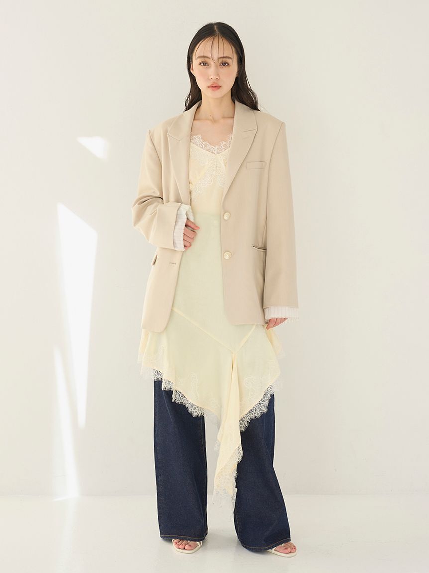 SNIDEL「レーストリムサテンキャミTOP」|キャミソール|