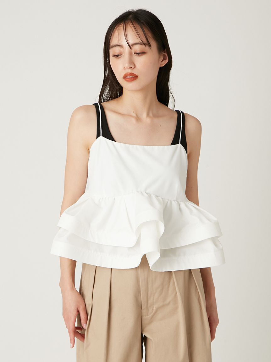 FRAY I.D「ラッフルヘムデザインキャミソール」|キャミソール|