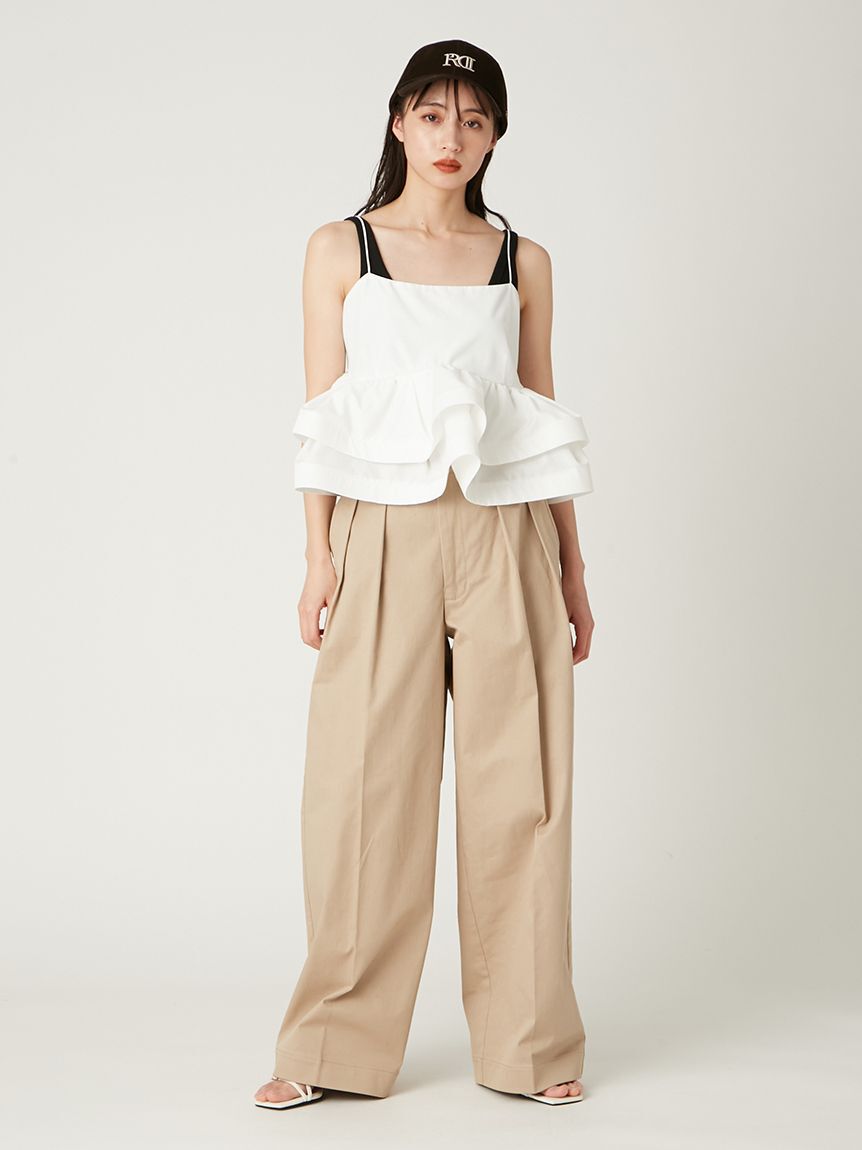 FRAY I.D「ラッフルヘムデザインキャミソール」|キャミソール|