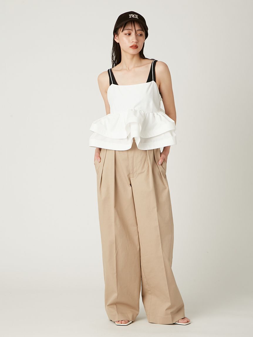 FRAY I.D「ラッフルヘムデザインキャミソール」|キャミソール|