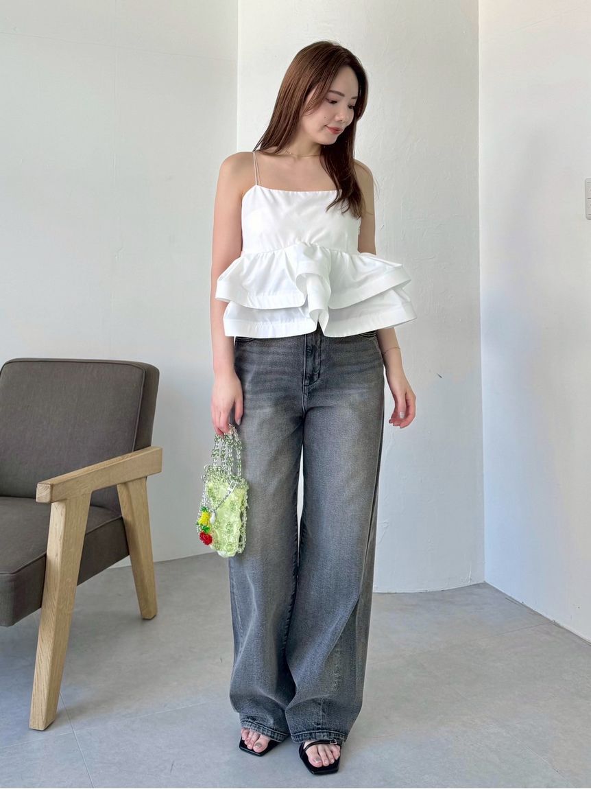 FRAY I.D「ラッフルヘムデザインキャミソール」|キャミソール|