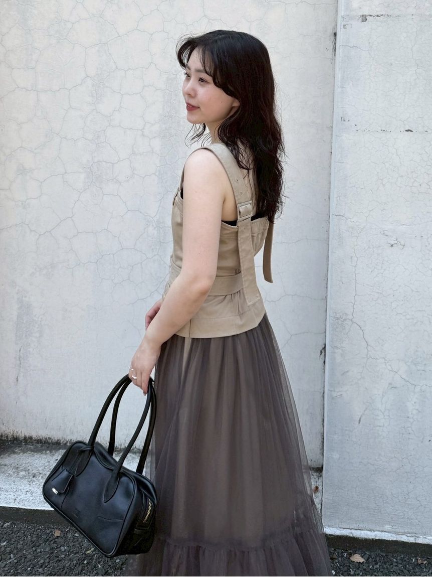 FRAY I.D「【FRAY I.D｜Dickies】チュールコンビジャンパードレス」|ドレス|