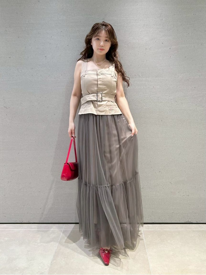 FRAY I.D「【FRAY I.D｜Dickies】チュールコンビジャンパードレス」|ドレス|