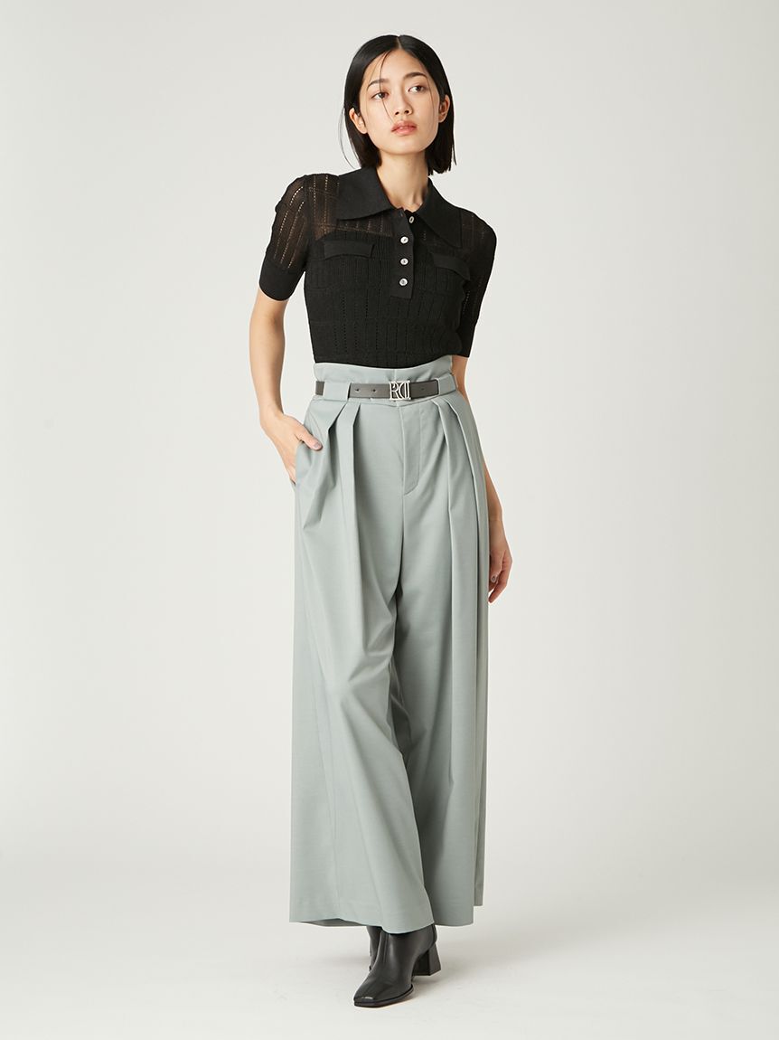 FRAY I.D「アイレットシアーポロニット」|ニット・セーター|