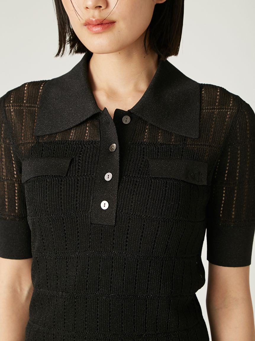 FRAY I.D「アイレットシアーポロニット」|ニット・セーター|