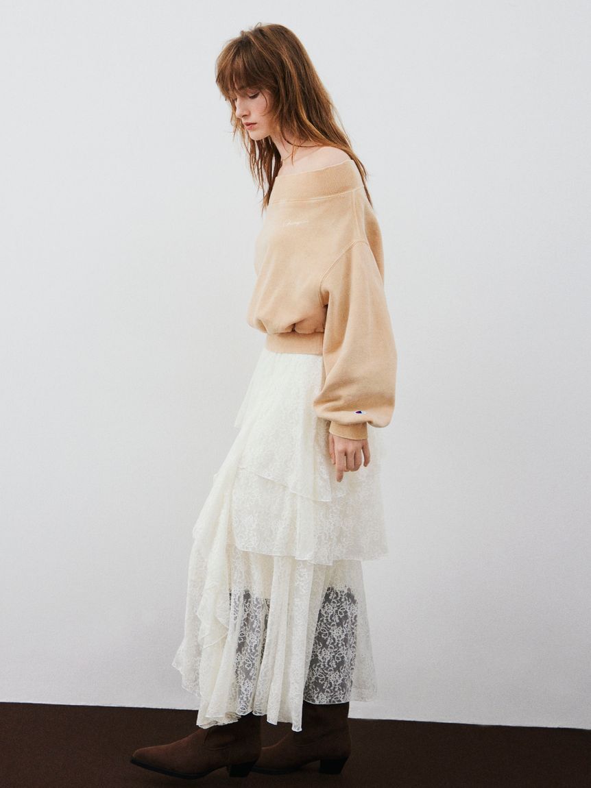 FRAY I.D「アシメフレアスリットティアードスカート」|スカート|