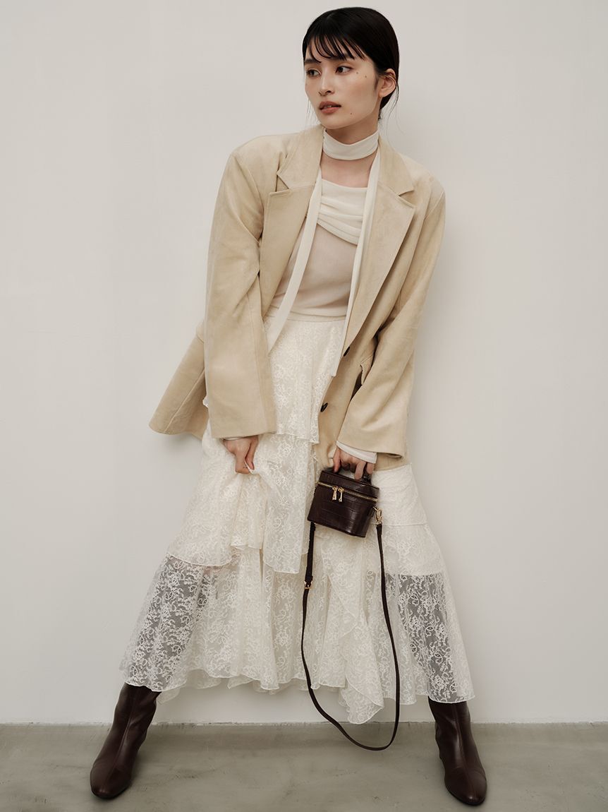 FRAY I.D「アシメフレアスリットティアードスカート」|スカート|