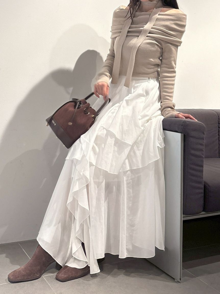 FRAY I.D「アシメフレアスリットティアードスカート」|スカート|