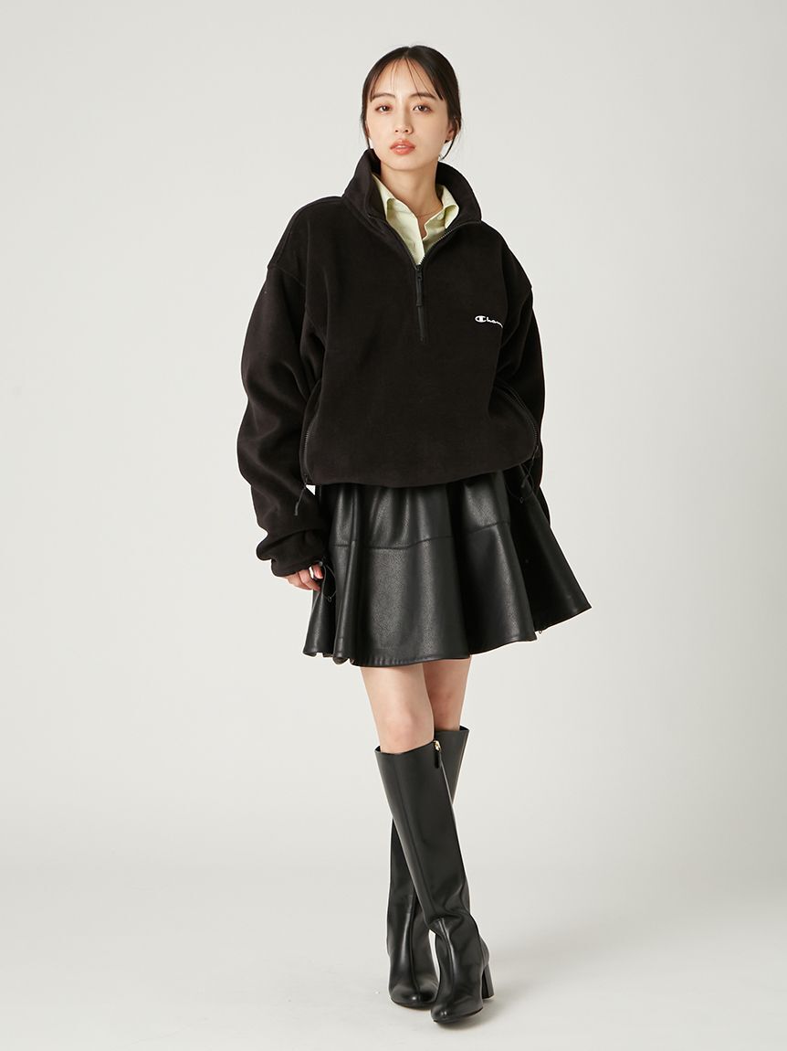 FRAY I.D「【FRAY I.D｜Champion】フリースハーフジッププルオーバー」|Tシャツ・カットソー|