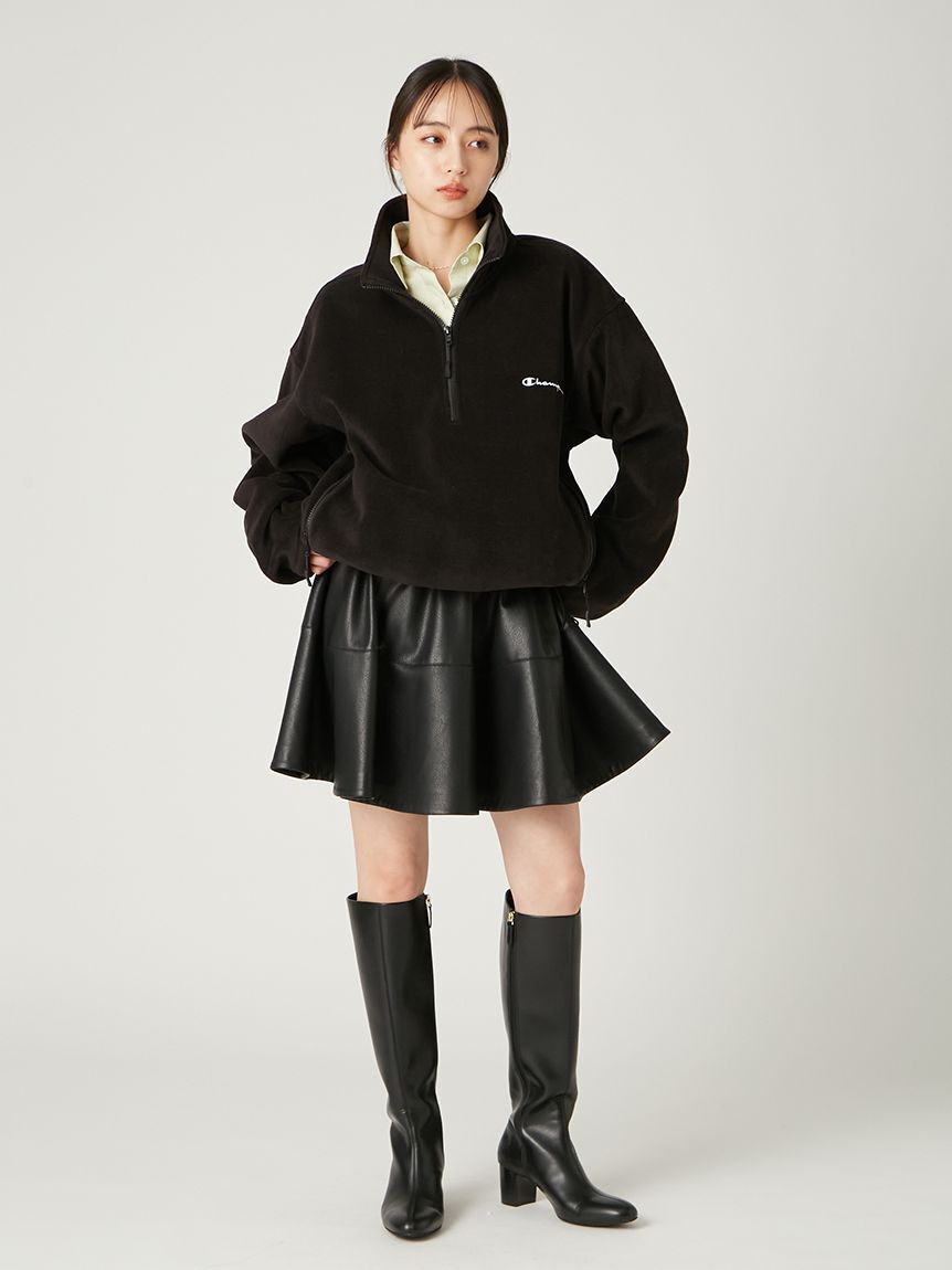 FRAY I.D「【FRAY I.D｜Champion】フリースハーフジッププルオーバー」|Tシャツ・カットソー|