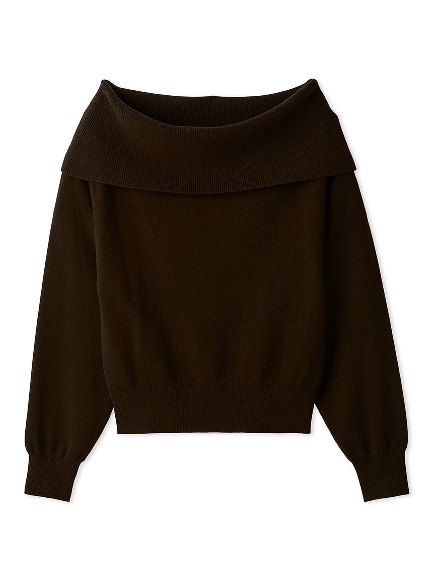 FRAY I.D「ワイドカラーオフショルダープルオーバー」|ニット・セーター|