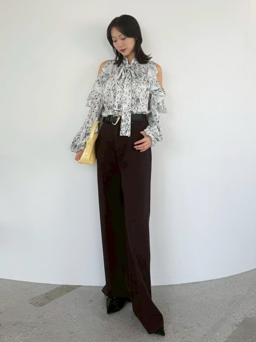 FRAY I.D「【限定カラー】2wayショルダーフリルボウタイブラウス」|シャツ・ブラウス|