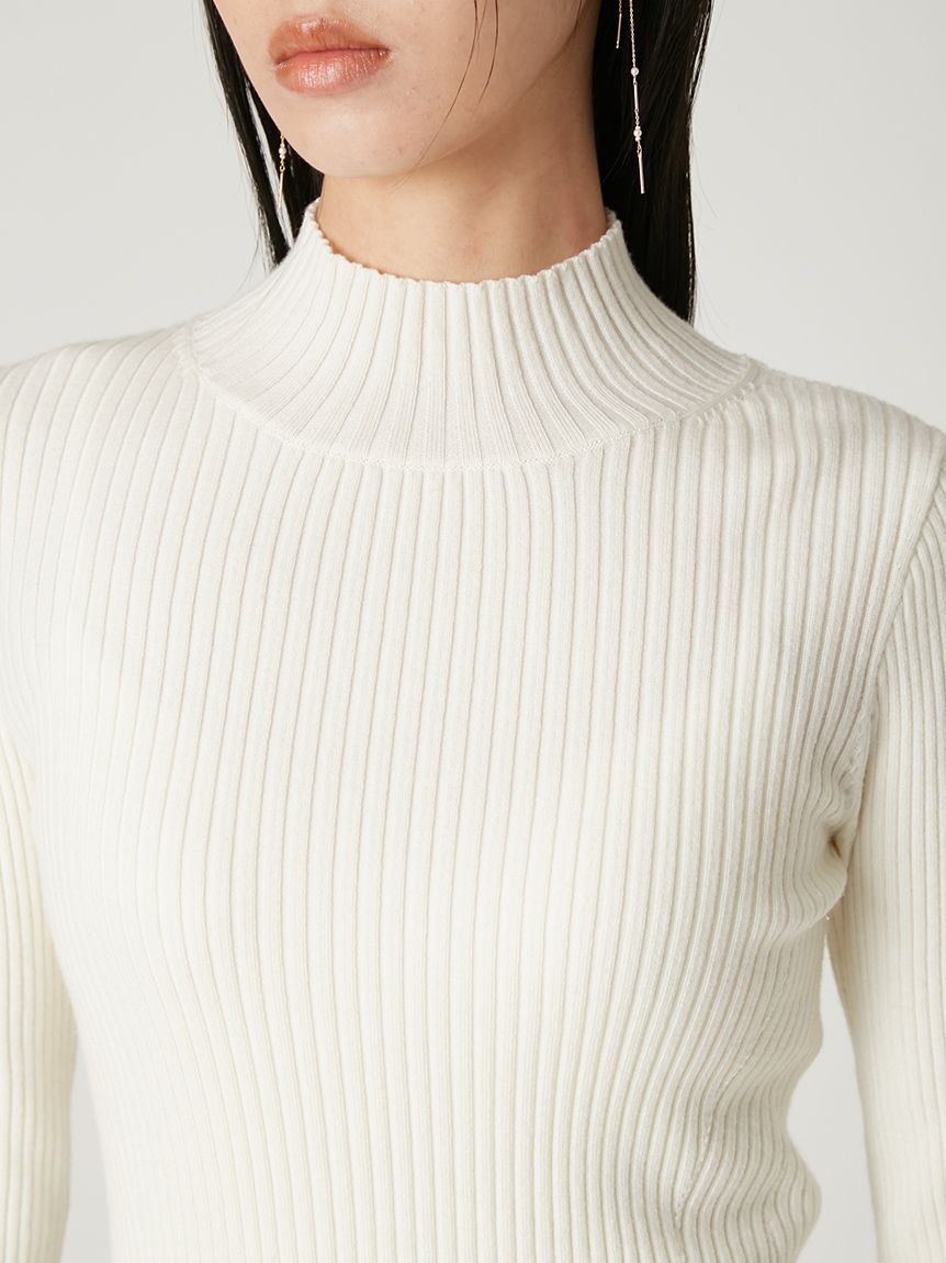 FRAY I.D「ウールシルクリブニットハイネックプルオーバー」|ニット・セーター|