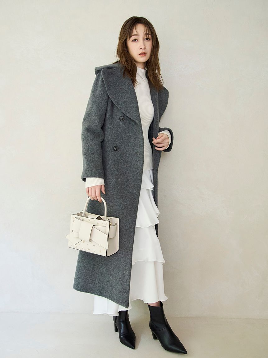 FRAY I.D「ウールシルクリブニットハイネックプルオーバー」|ニット・セーター|