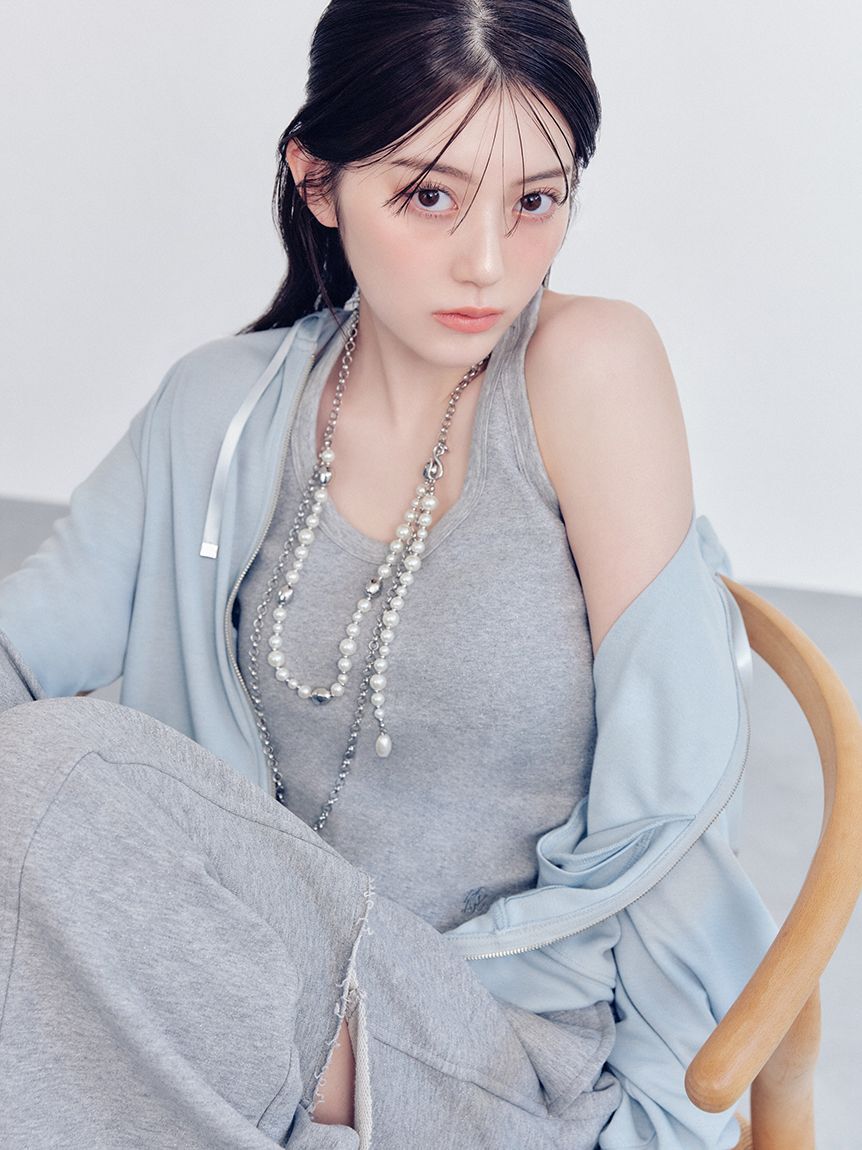 FRAY I.D「カットアウトスウェットパンツ」|チノ|