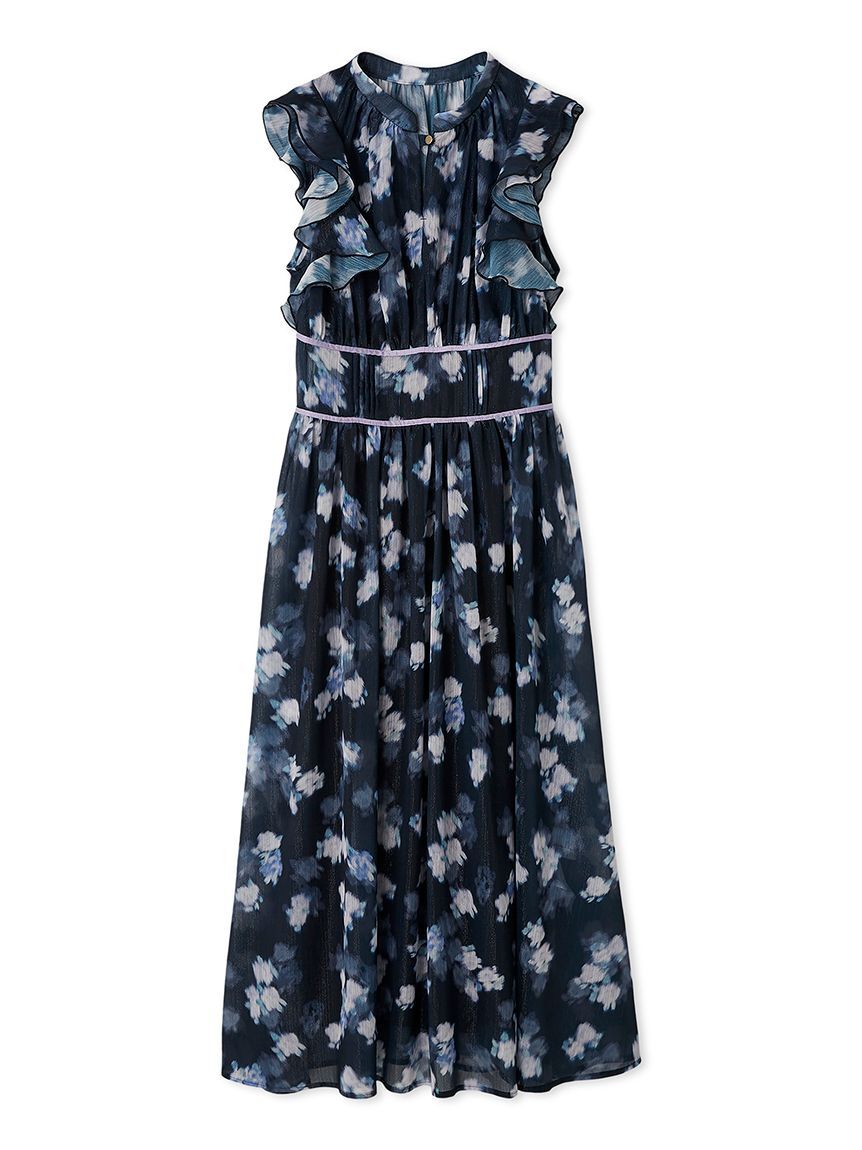 LILY BROWN「シアープリントフリルワンピース」|ワンピース|