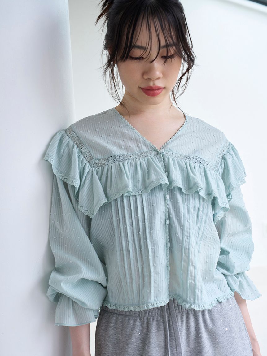 LILY BROWN「コットンフリルブラウス」|シャツ・ブラウス|
