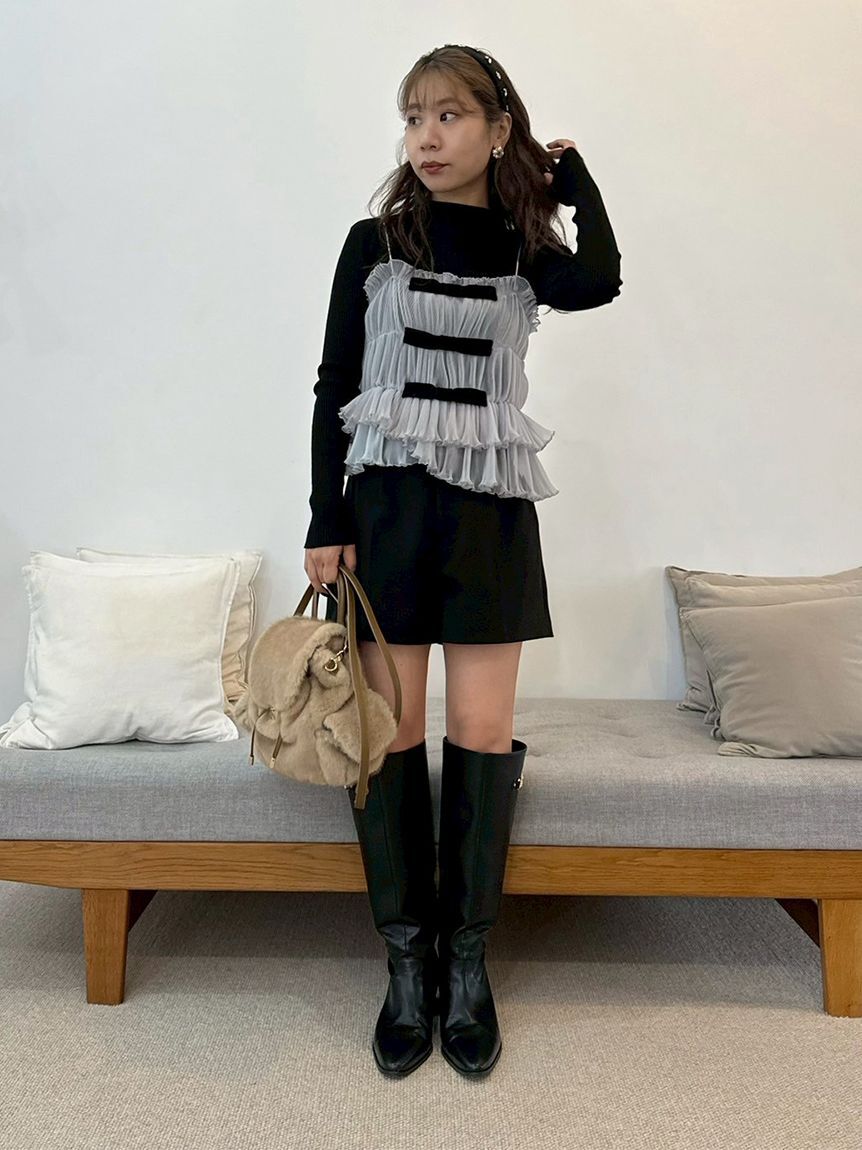 LILY BROWN「リボンビスチェセットニットトップス」|ニット・セーター|