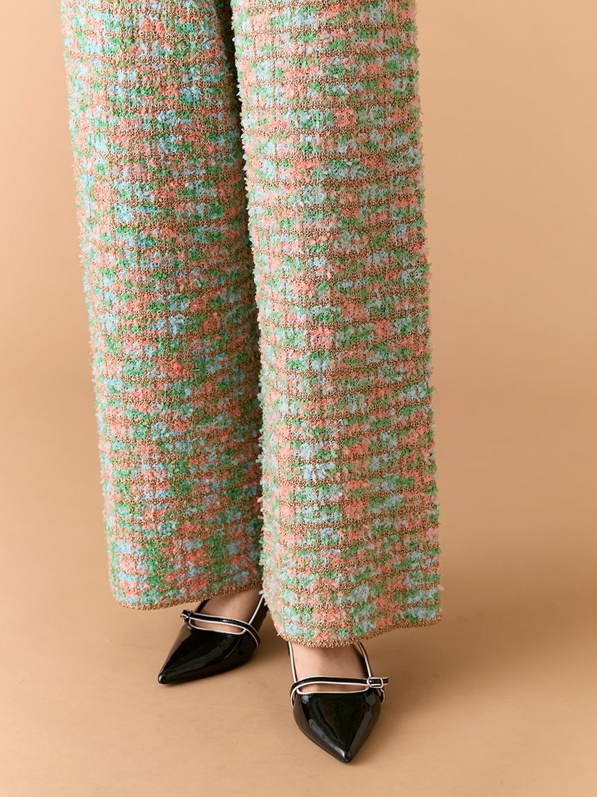 LILY BROWN「ツイードニットワイドパンツ」|その他|