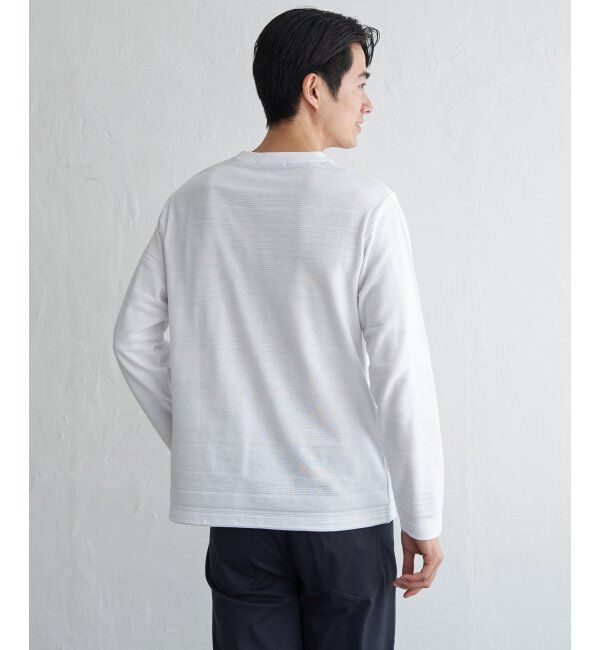 IKKA LOUNGE「ランダムリップルボーダーロンT」|Tシャツ・カットソー|