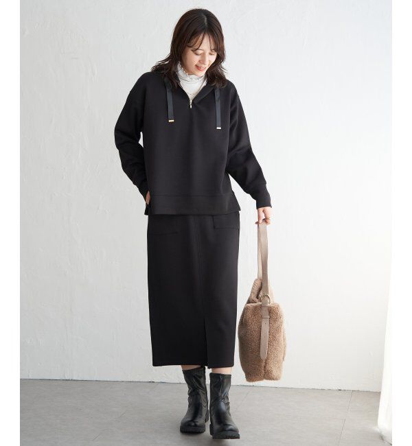 ikka「GOKU楽 鹿の子ダンボールパーカー」|パーカー|