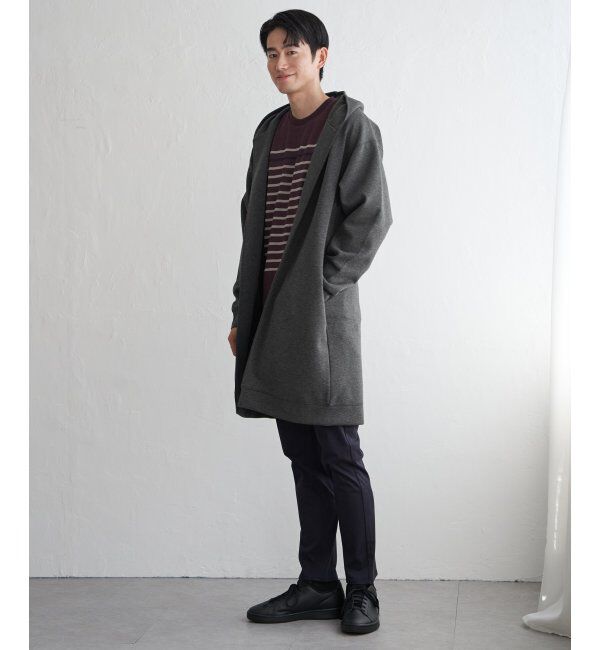 ikka「鹿の子ダンボールフーディガン」|カーディガン|