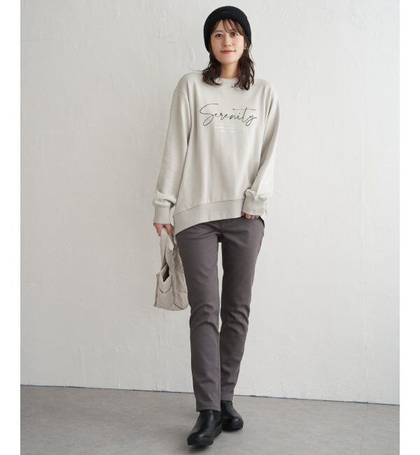 ikka「裏毛ロゴフォトスウェット」|パーカー|