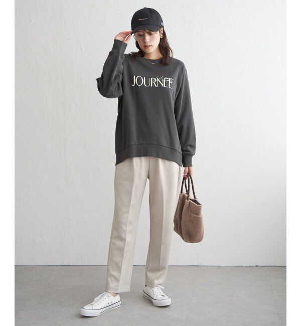 ikka「裏毛ロゴフォトスウェット」|パーカー|