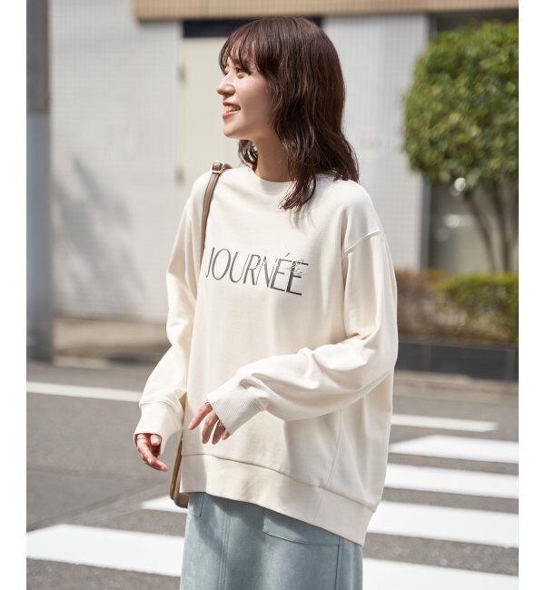 ikka「裏毛ロゴフォトスウェット」|パーカー|