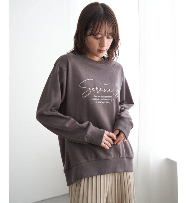 ikka「裏毛ロゴフォトスウェット」|パーカー|