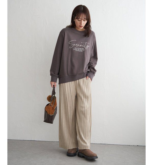 ikka「裏毛ロゴフォトスウェット」|パーカー|