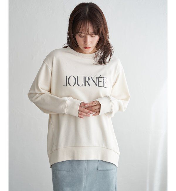 ikka「裏毛ロゴフォトスウェット」|パーカー|