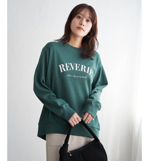 ikka「裏毛ロゴフォトスウェット」|パーカー|グリーン