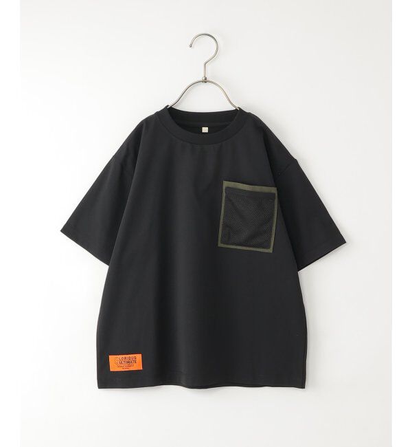 ikka kids「【セットアップ対応】冷感メッシュダブルポケ付きTシャツ（120~160cm）」|Tシャツ・カットソー|ブラック